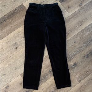 J. Crew Soft Velvet Pants Cotton Black